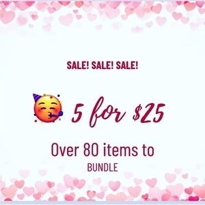 🥳 5/$25 Sale!‎ Over 80 items!